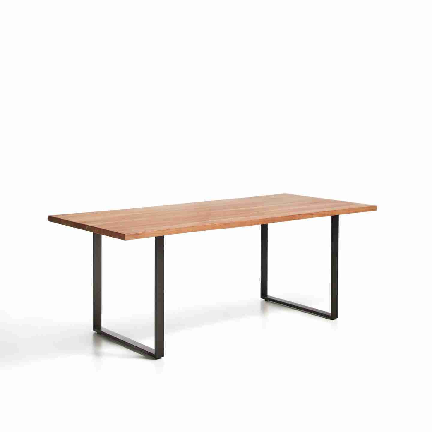 Kave Home Eettafel Uxue Acaciahout, 200 x 90cm - Bruin