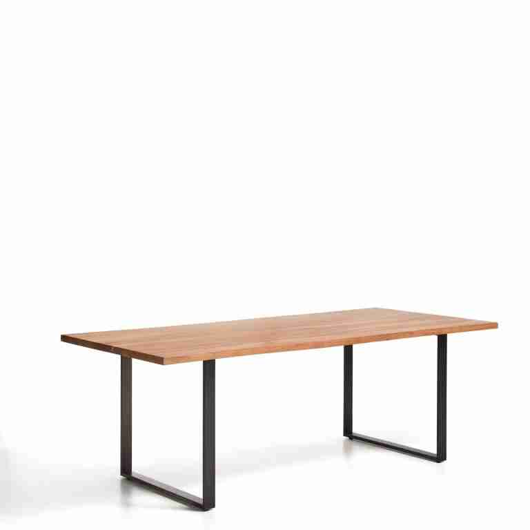 Kave Home Eettafel Uxue Acaciahout, 220 x 100cm - Bruin