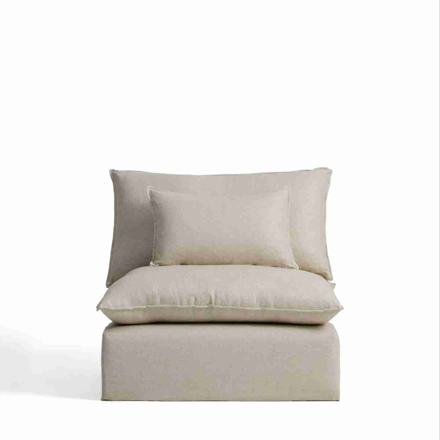 Kave Home Fauteuil Anarela Linnen, 110cm - Beige