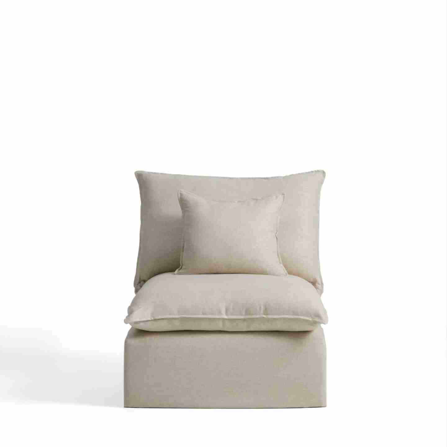 Kave Home Fauteuil Anarela Linnen, 90cm - Beige