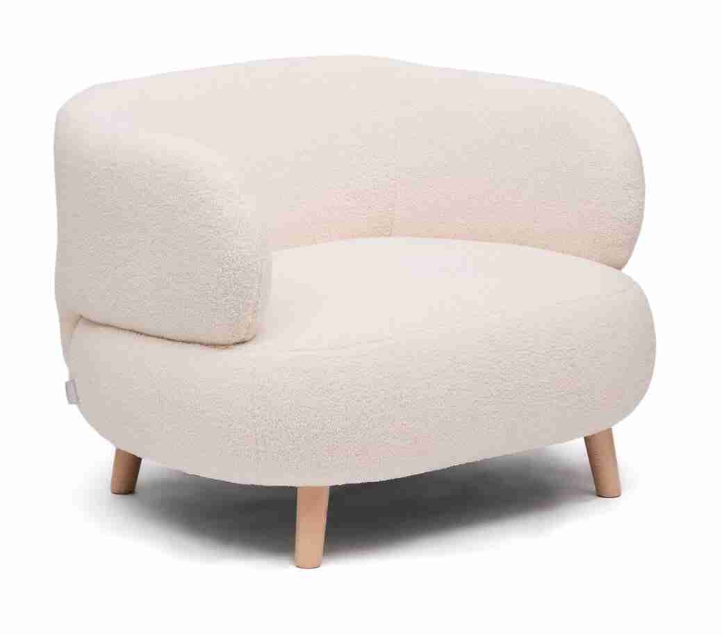 Kave Home Fauteuil Luisa Bouclé - Ecru