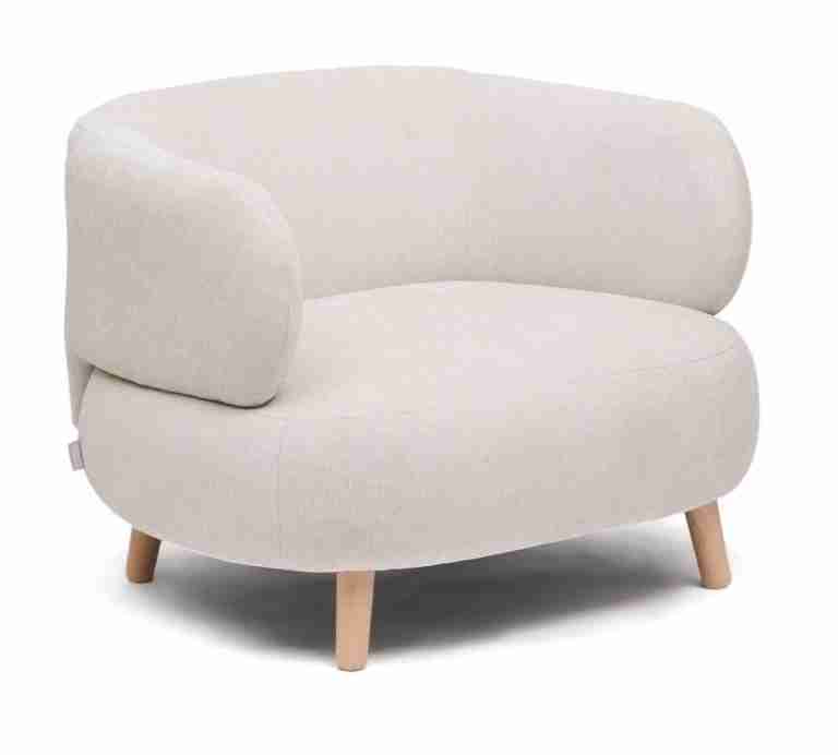 Kave Home Fauteuil Luisa Chenille - Pearl