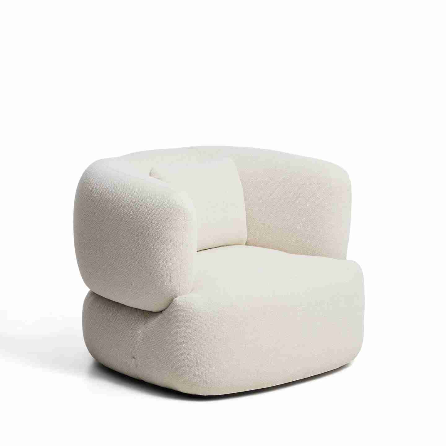 Kave Home Fauteuil Martina Chenille - Ecru