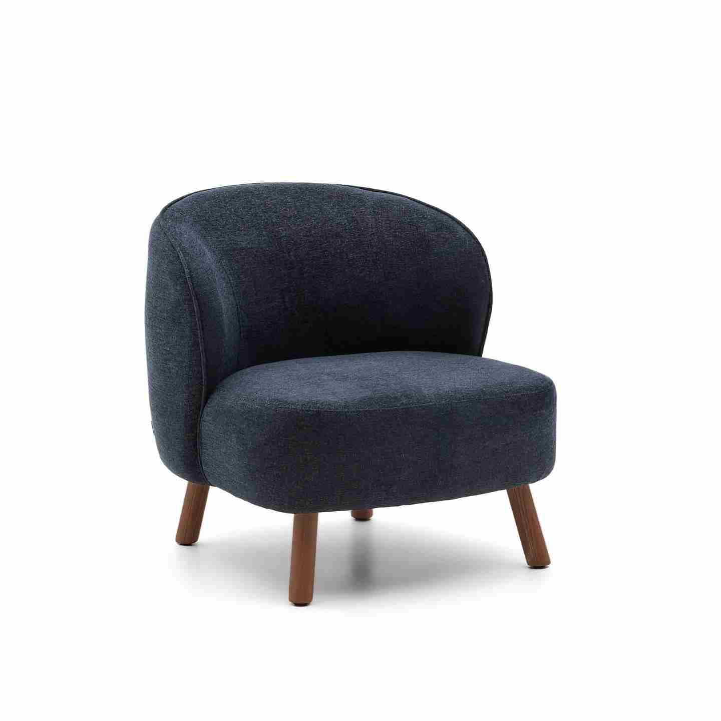 Kave Home Fauteuil Ulit Chenille - Blauw/Bruin