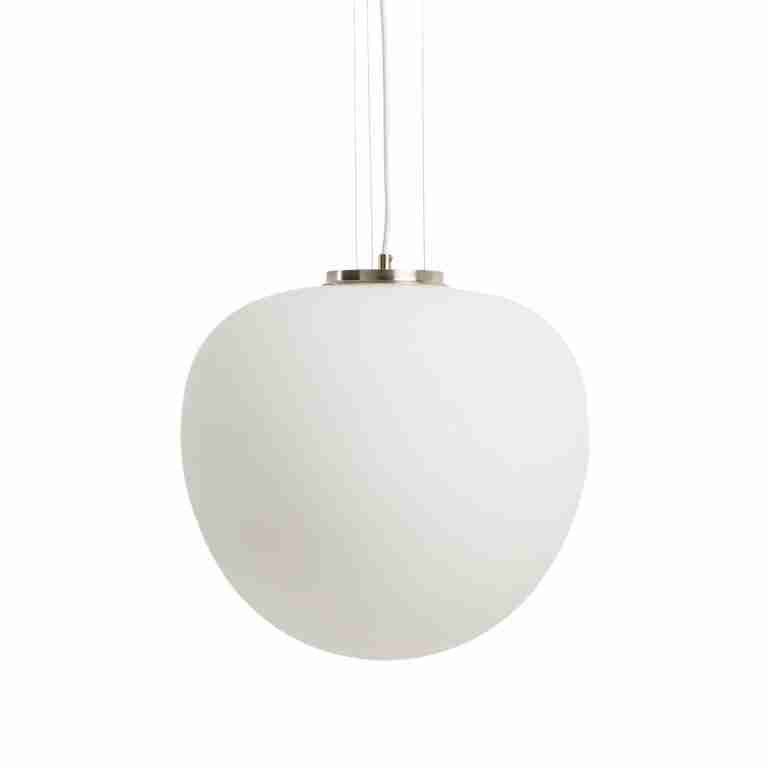Kave Home Hanglamp Ardali Glas, √ò40cm - Wit