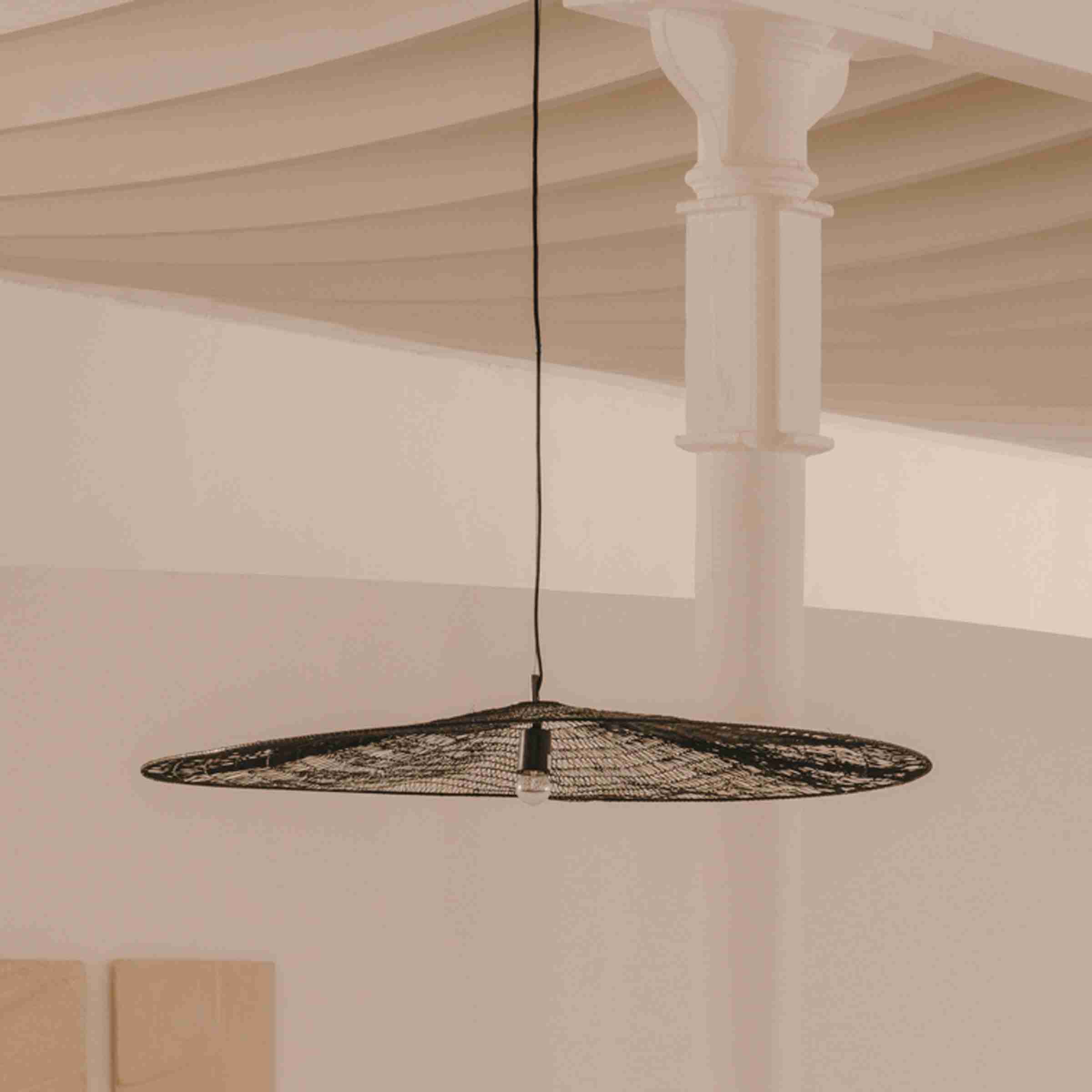 Kave Home Hanglamp Makai 100cm - Zwart