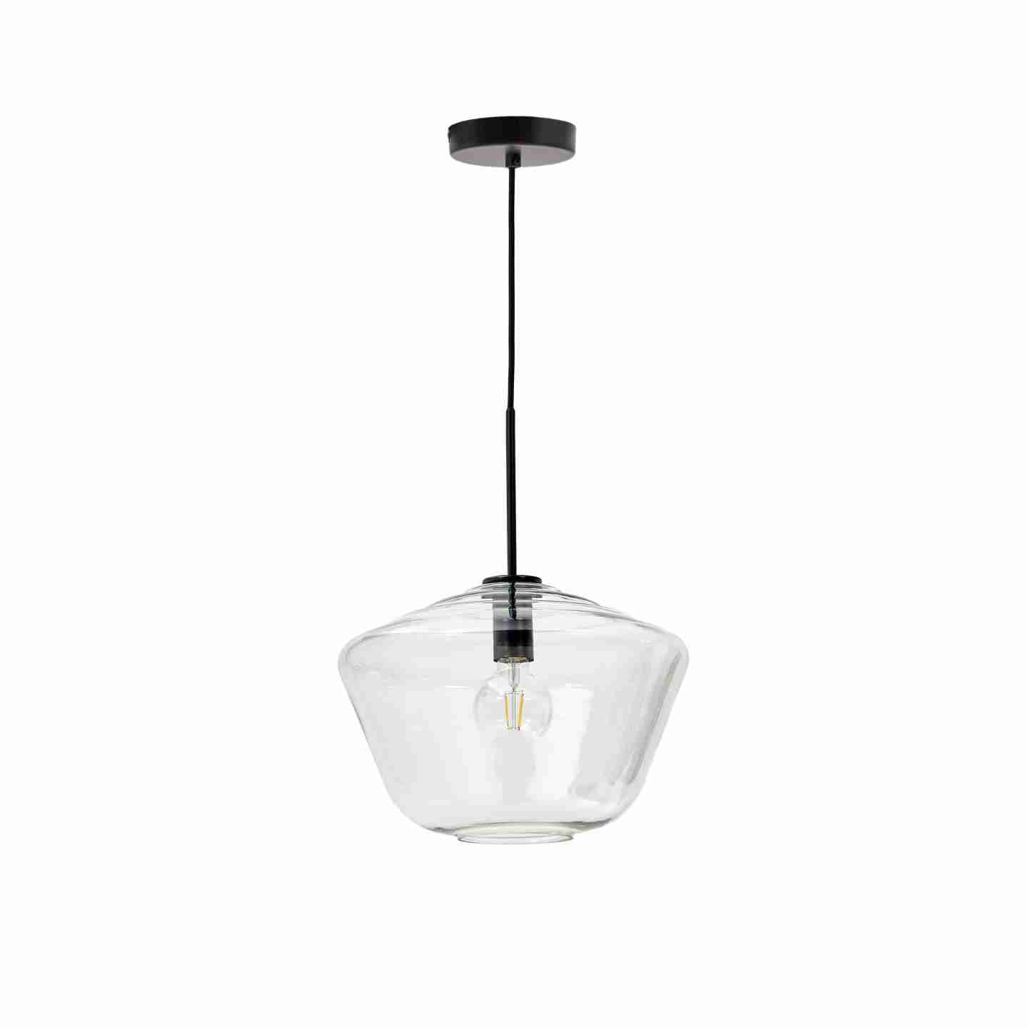 Kave Home Hanglamp Mao Glas, √ò34cm - Transparant