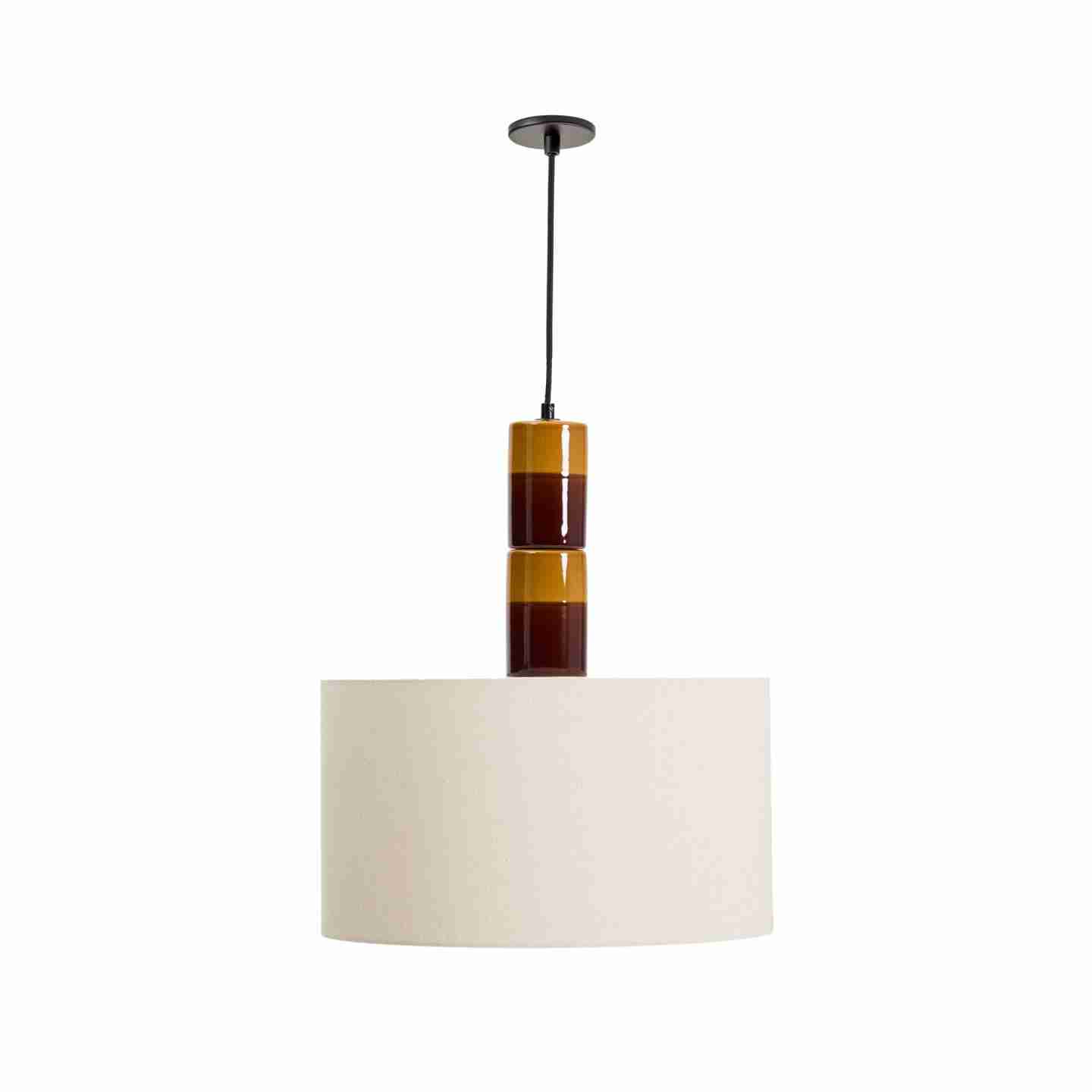 Kave Home Hanglamp Mavran Keramiek en stof - Meerkleurig