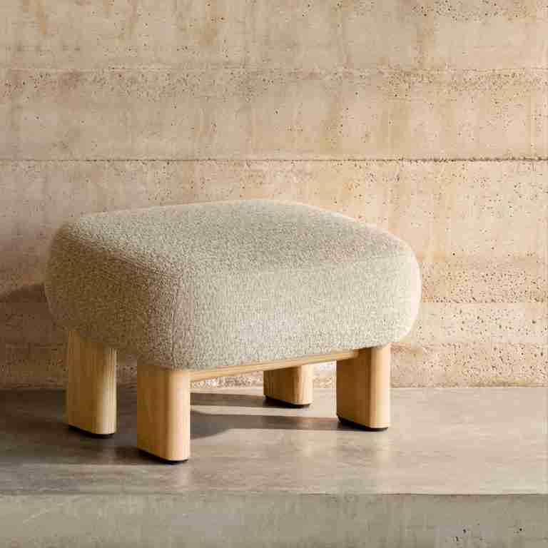 Kave Home Hocker Cabana Chenille - Beige