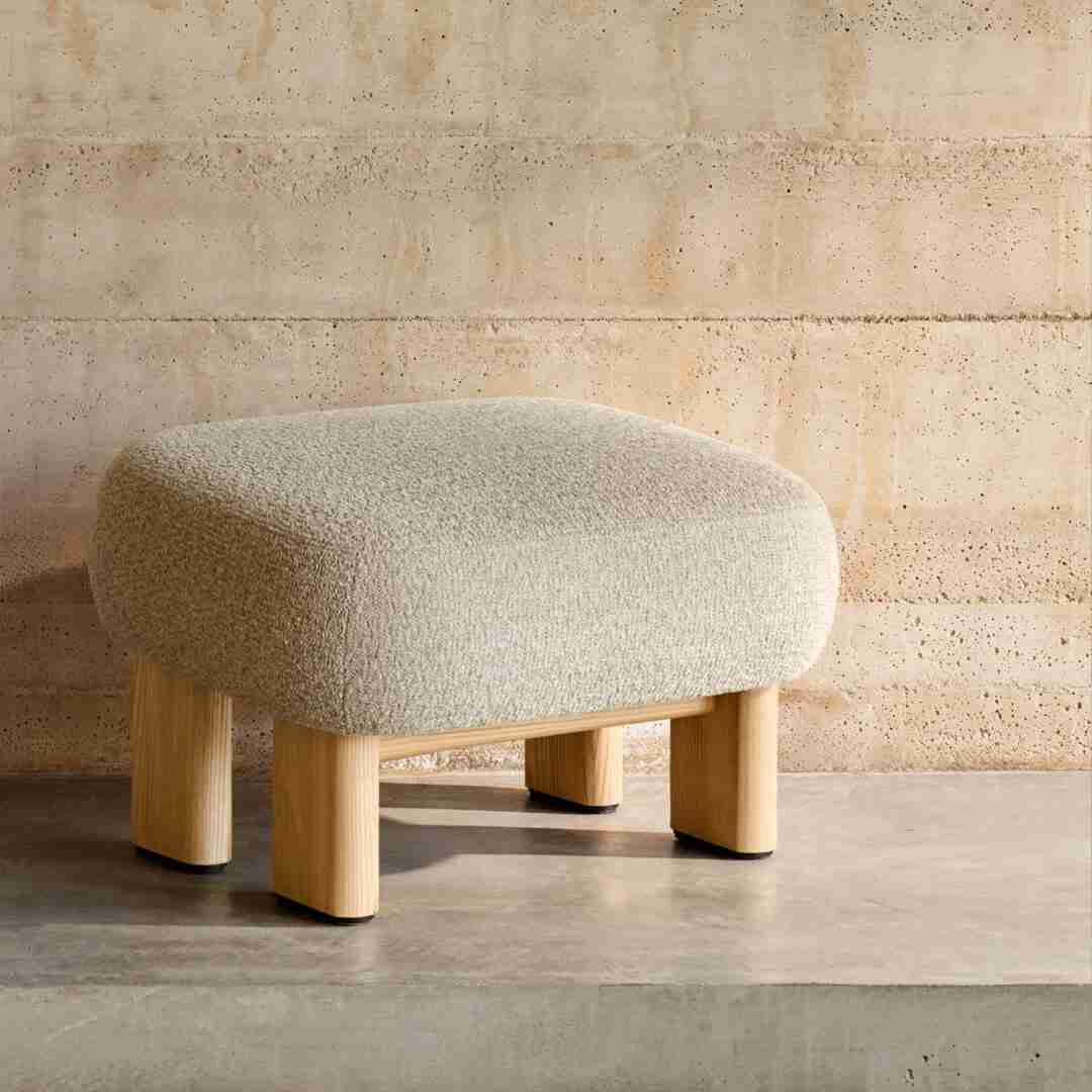 Kave Home Hocker Cabana Chenille - Beige