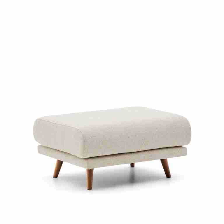 Kave Home Hocker Karin - Beige/Walnoot