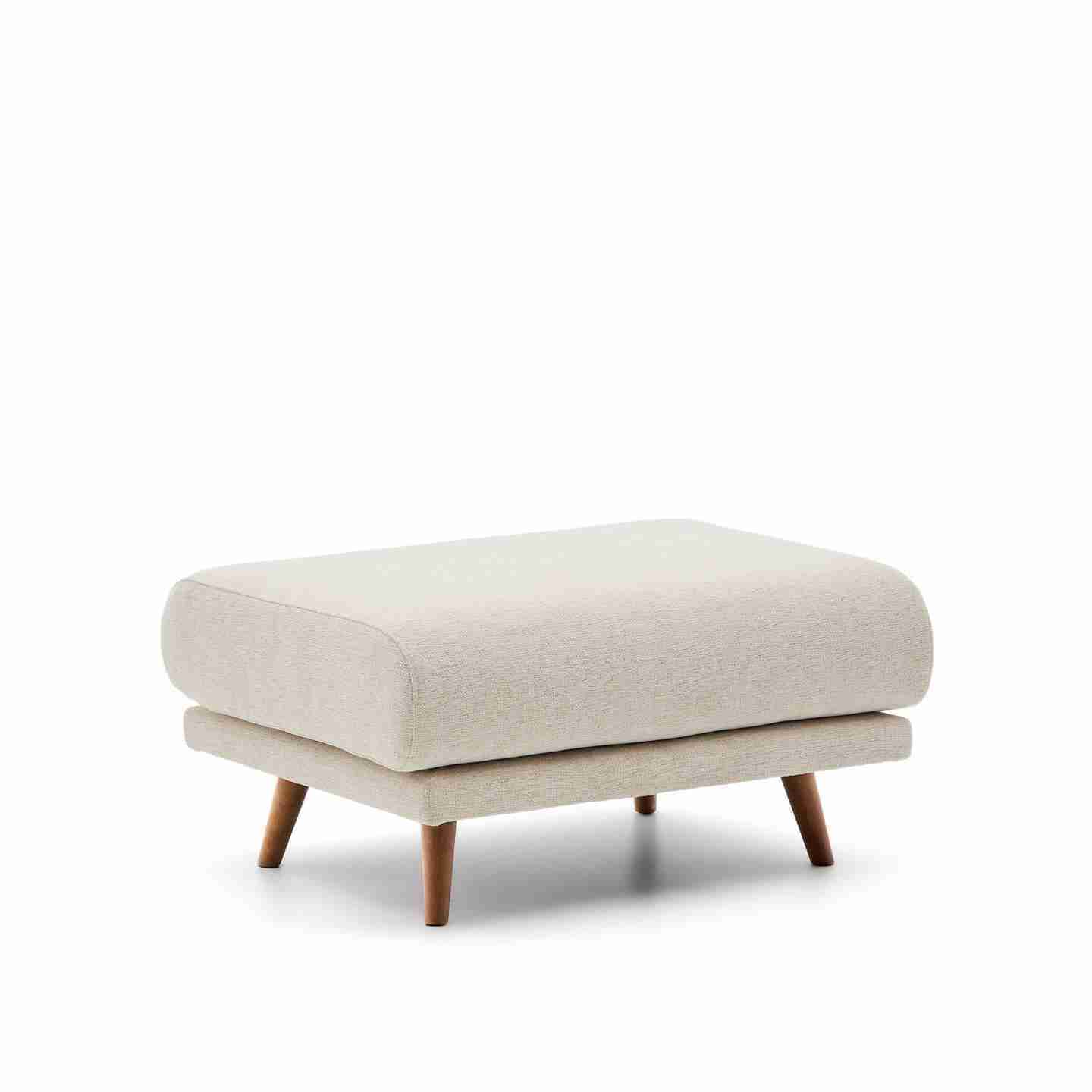 Kave Home Hocker Karin - Beige/Walnoot
