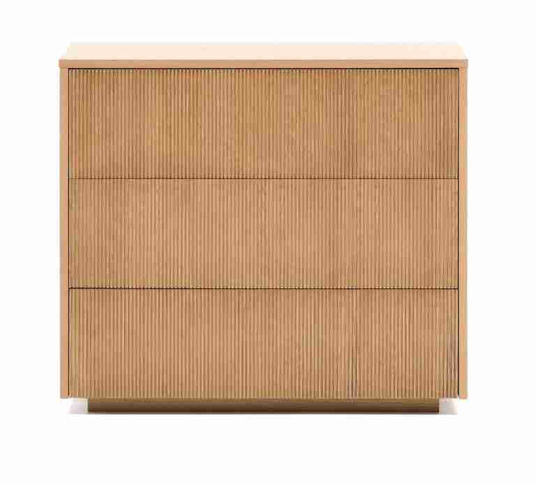 Kave Home Ladekast / Commode Helvine Eiken, Met 3 laden - Bruin