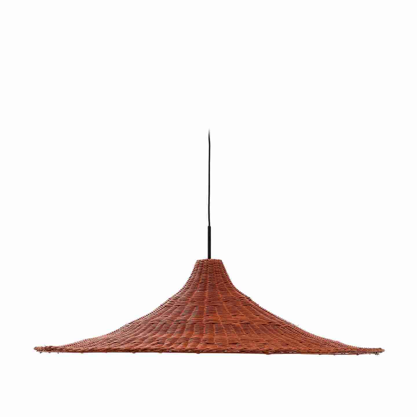 Kave Home Lampenkap Bladia Rotan, 90cm - Terracotta