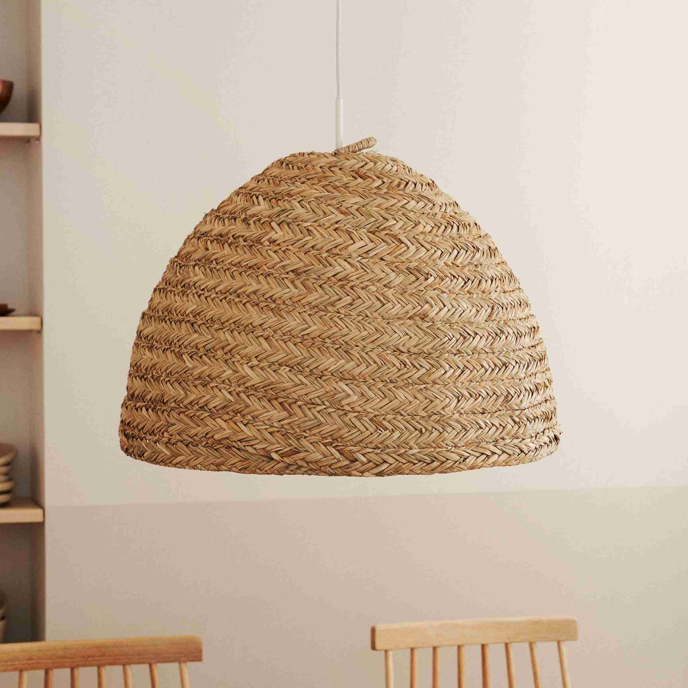 Kave Home Lampenkap Fonteta Zeegras, √ò60cm - Naturel