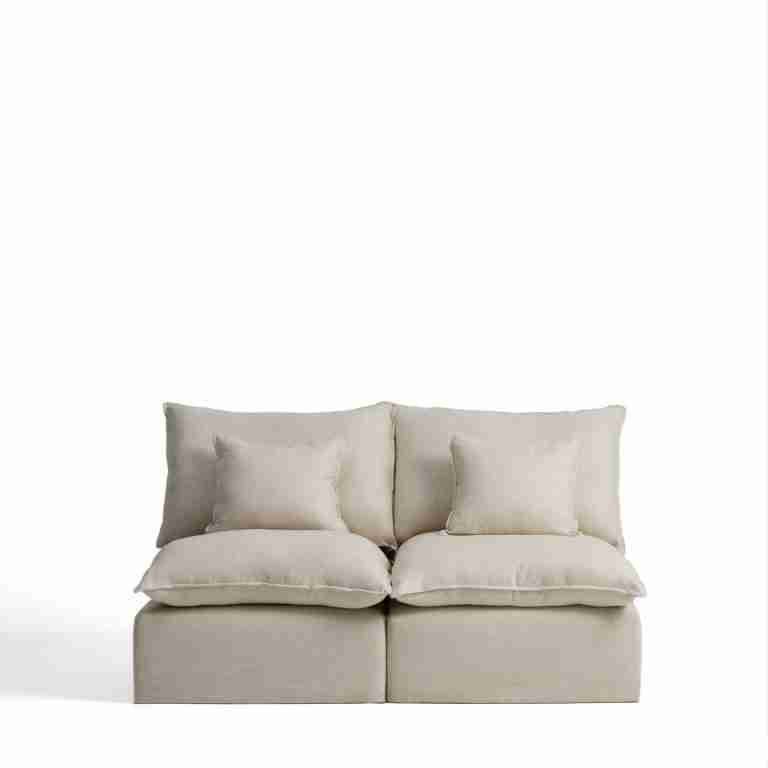 Kave Home Modulaire 2-zits Bank Anarela Linnen, 180cm - Beige