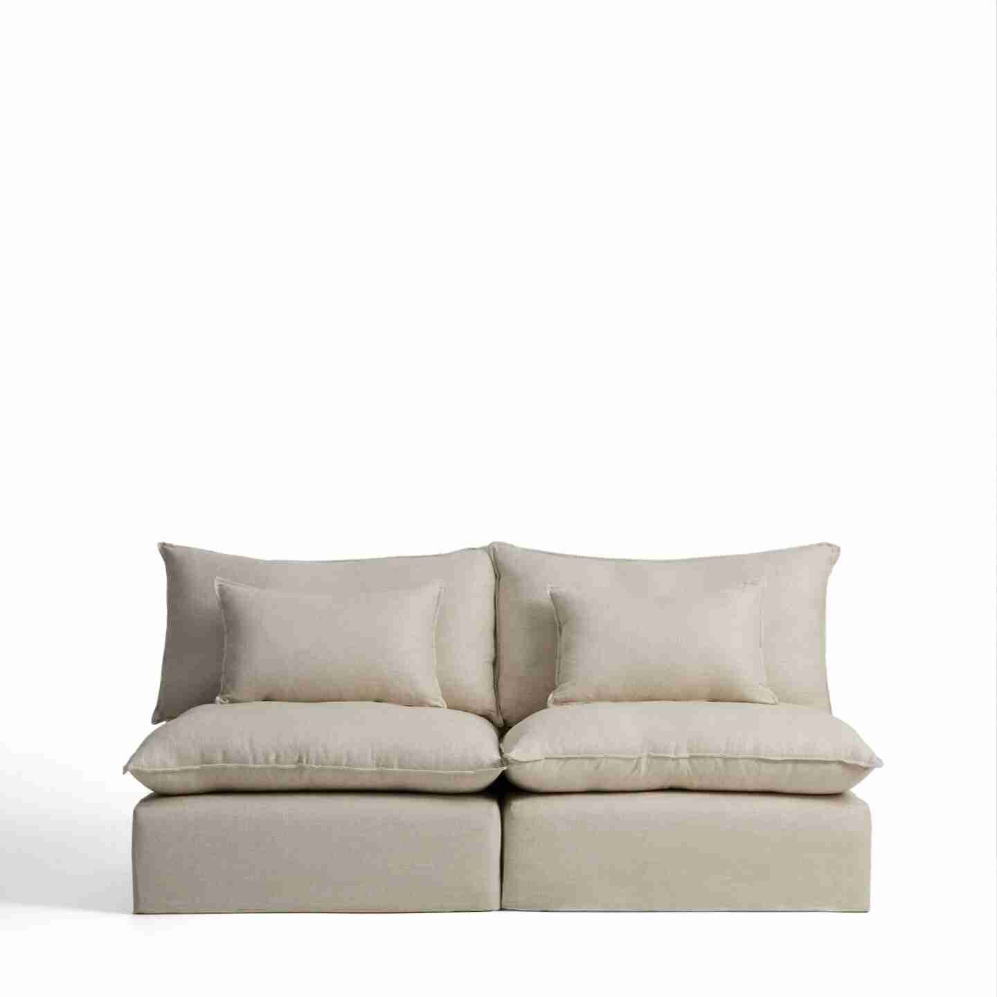 Kave Home Modulaire 3-zits Bank Anarela Linnen, 220cm - Beige