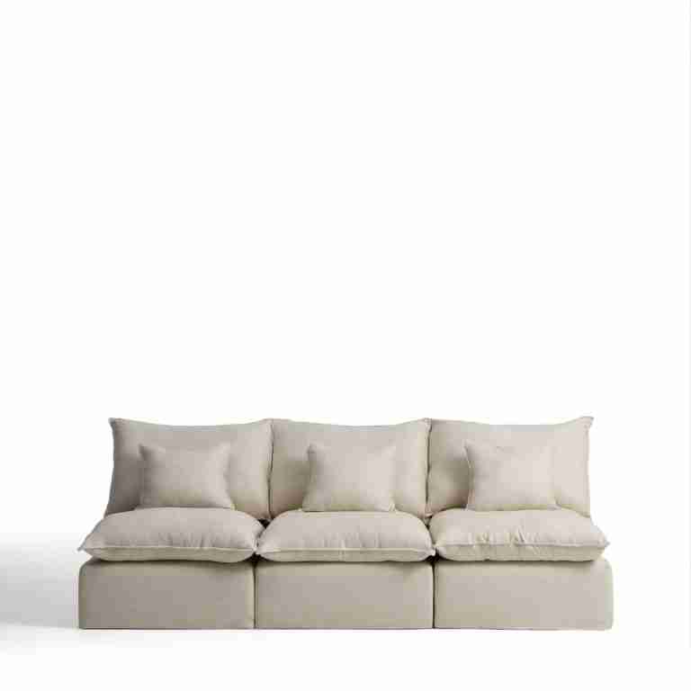 Kave Home Modulaire 3-zits Bank Anarela Linnen, 270cm - Beige