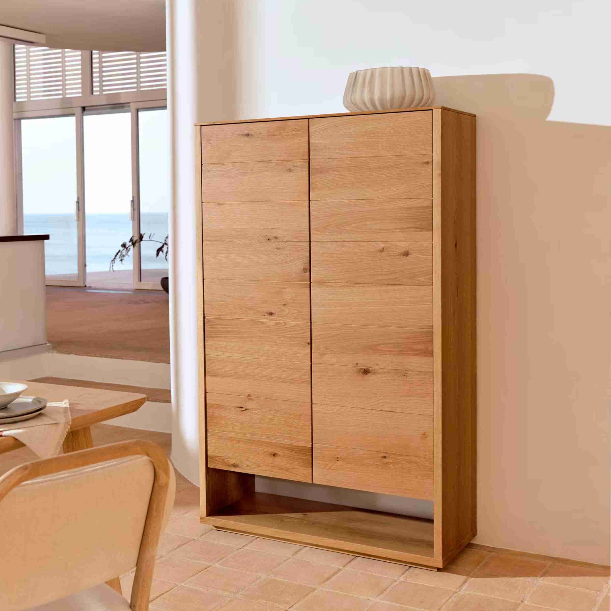 Kave Home Opbergkast Alguema Eiken, 163 x 100cm - Bruin