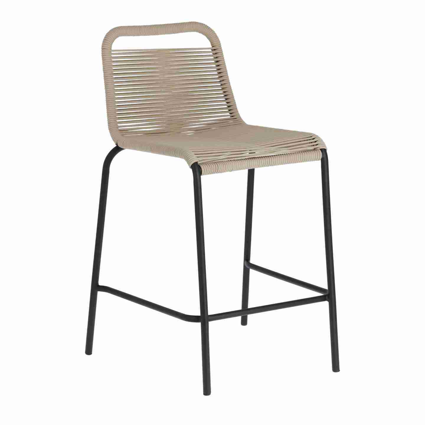 Kave Home Outdoor Barkruk Lambton - Beige (zithoogte 62cm)