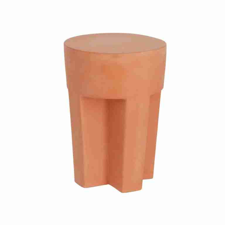 Kave Home Outdoor Bijzettafel Vilena √ò33cm - Roestbruin - Rond