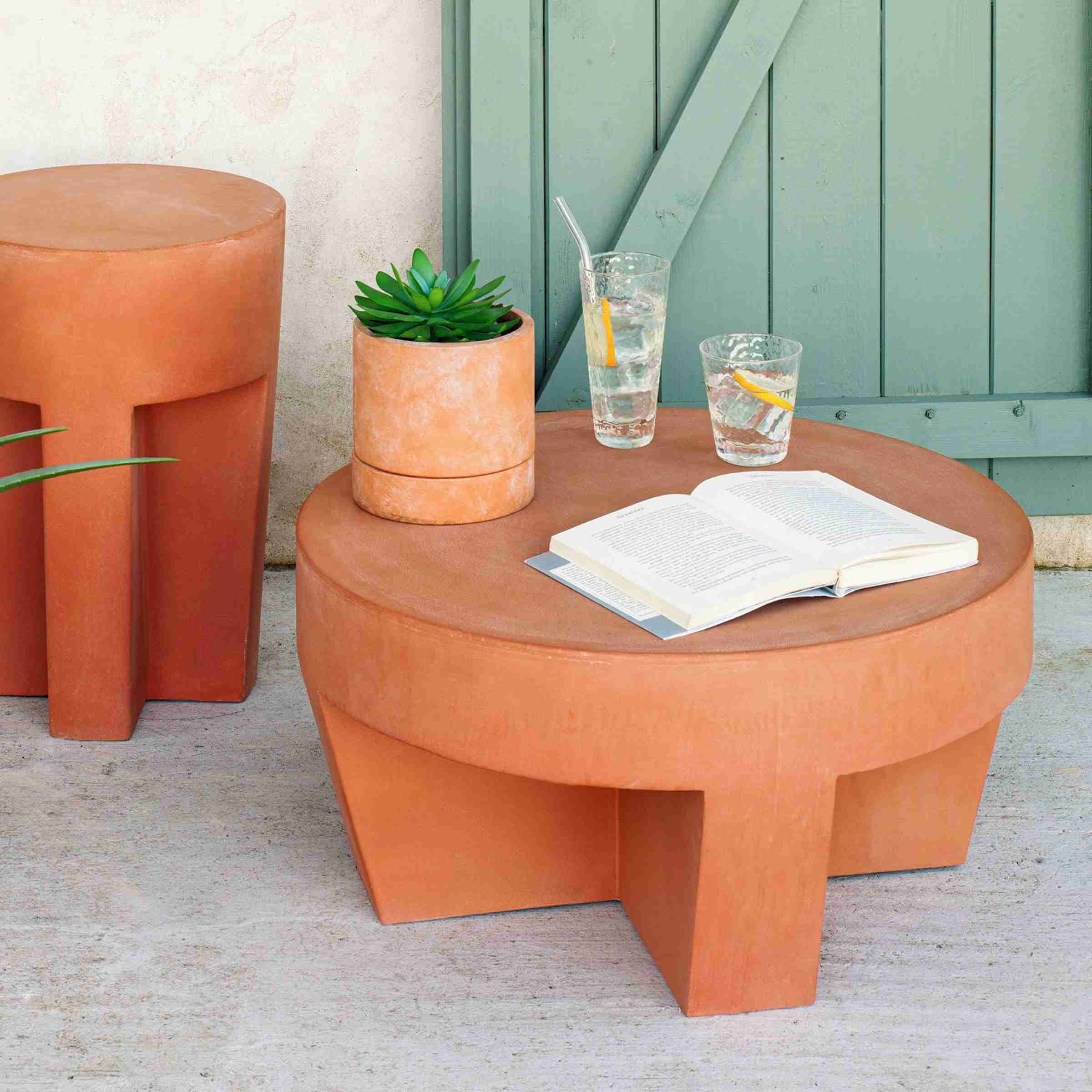 Kave Home Outdoor Salontafel Vilena √ò60cm - Roestbruin - Rond