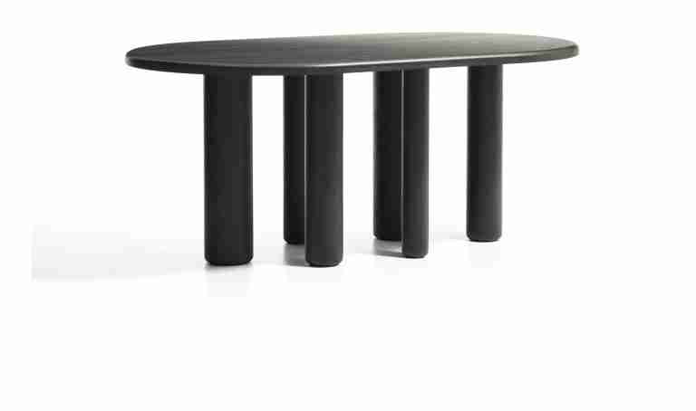 Kave Home Ovale Eettafel Mailen Essenhout, 180 x 105cm - Donkerbruin - Ovaal
