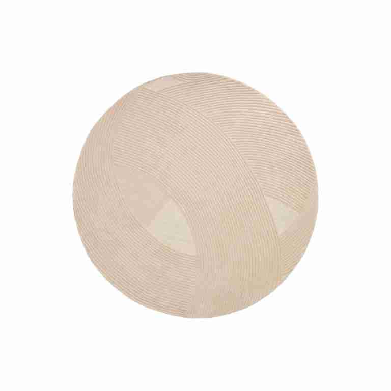 Kave Home Rond Vloerkleed Domm Wol, 200cm - Beige