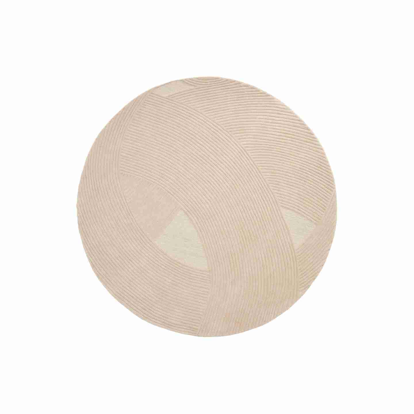 Kave Home Rond Vloerkleed Domm Wol, 200cm - Beige