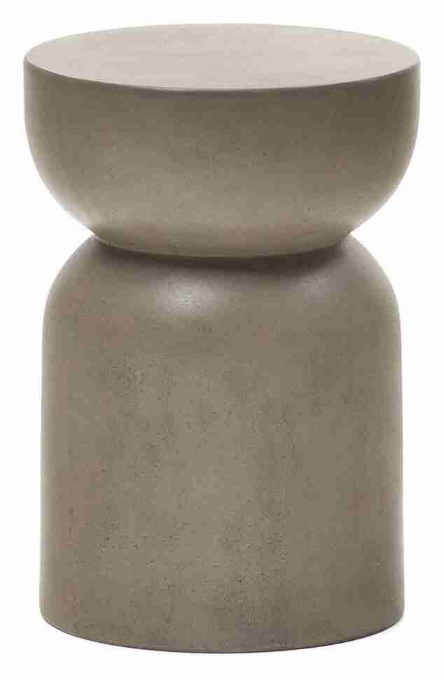 Kave Home Ronde Bijzettafel Garbet Cement, √ò32cm - Grijs