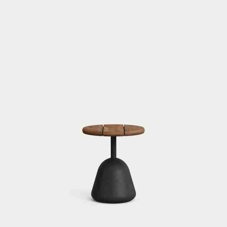 Kave Home Ronde Bijzettafel Saura Acacia, √ò43cm - Walnoot