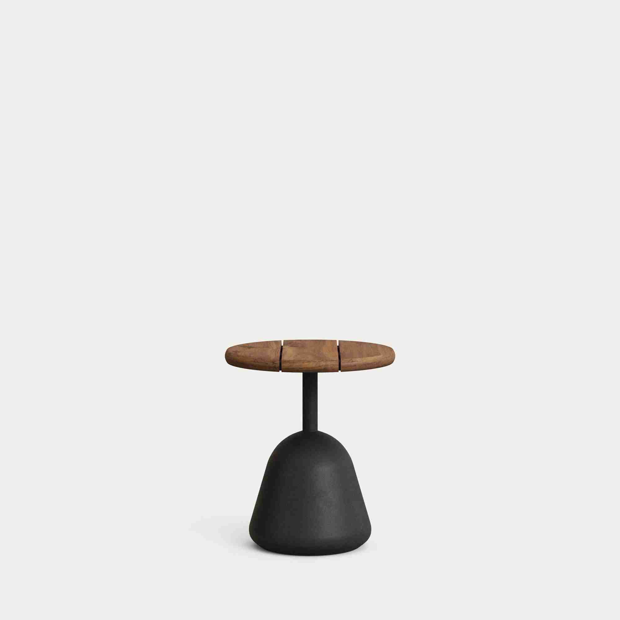 Kave Home Ronde Bijzettafel Saura Acacia, √ò43cm - Walnoot