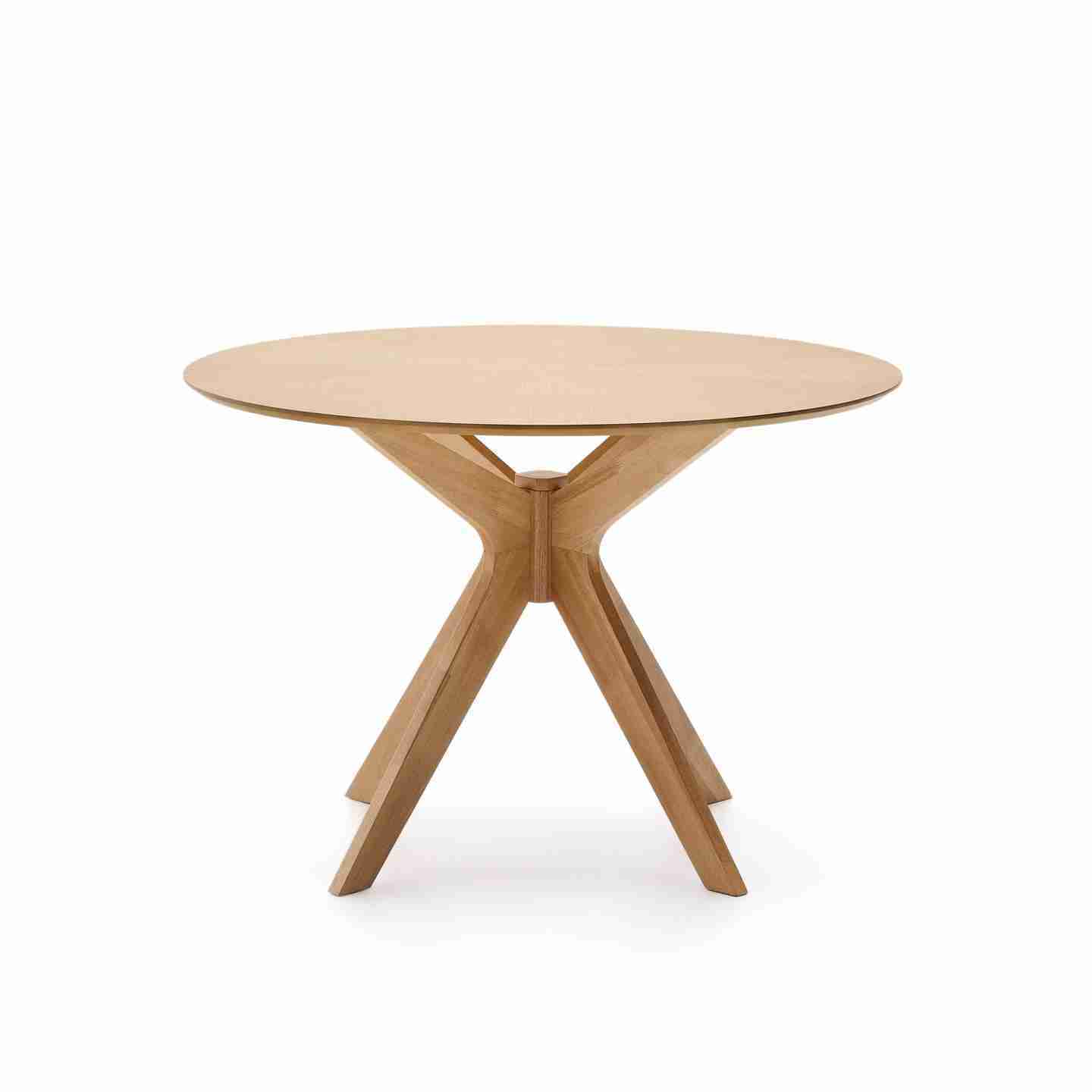Kave Home Ronde Eettafel Naanim Eikenfineer, 100cm - Naturel