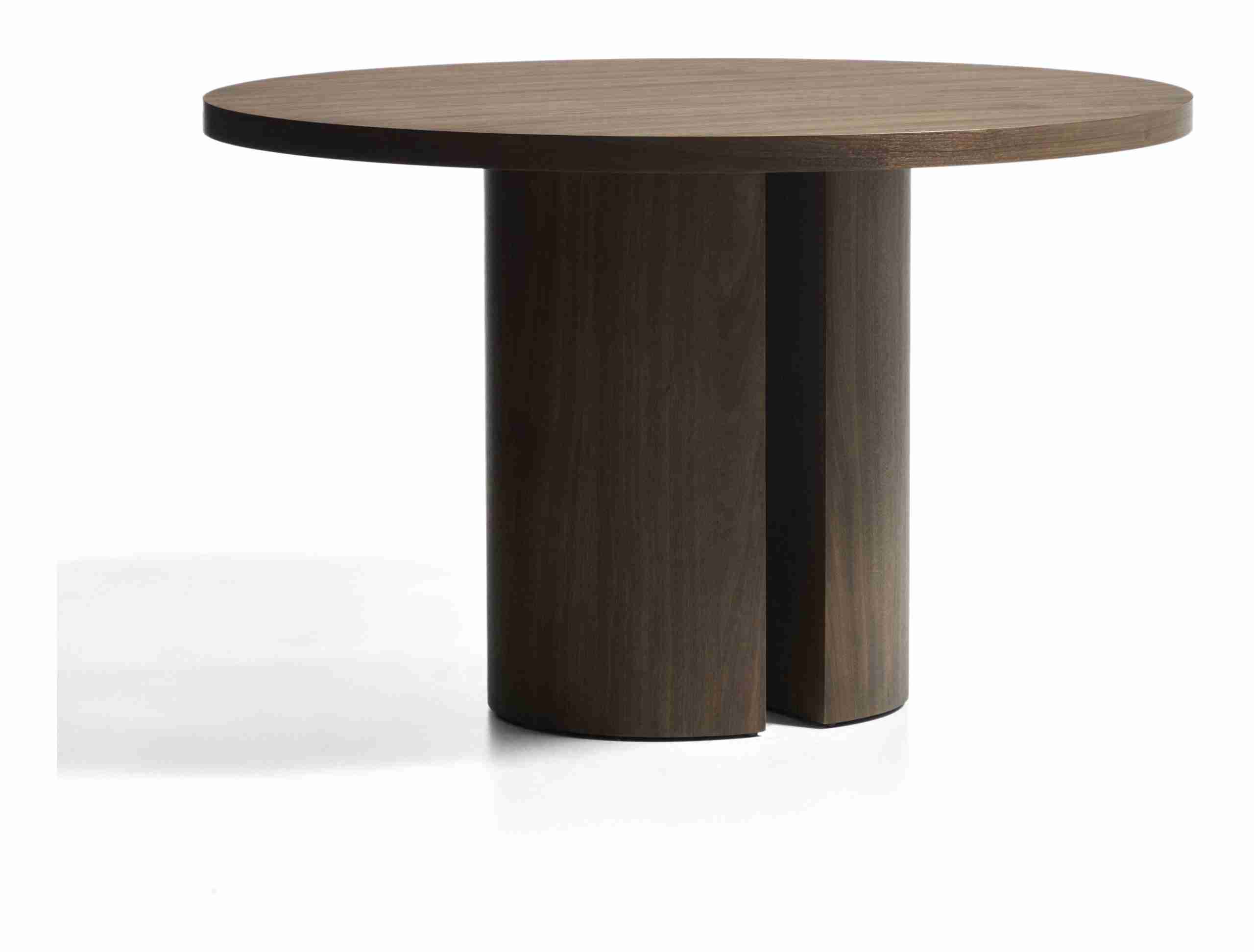 Kave Home Ronde Eettafel Nealy Walnoot, √ò120cm - Donkerbruin