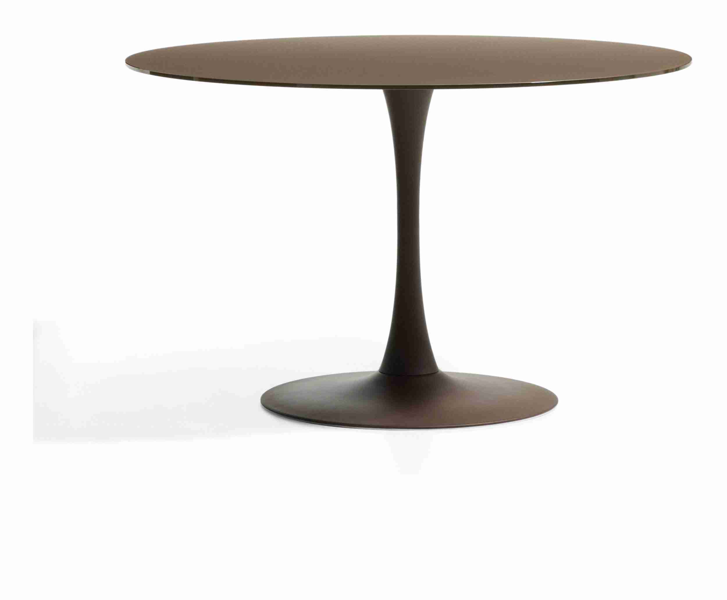 Kave Home Ronde Eettafel Vedira Glas, √ò120cm - Donkerbruin
