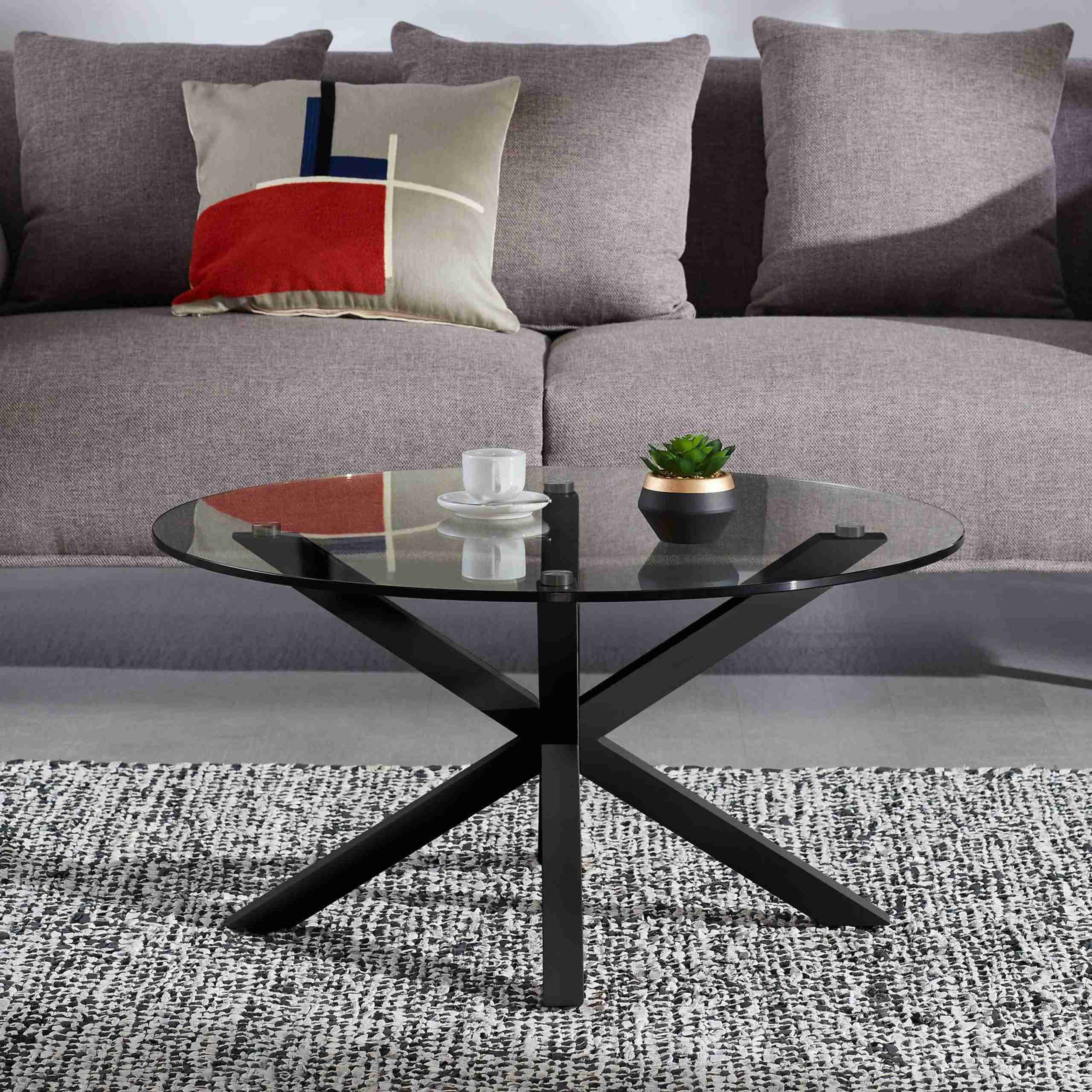 Kave Home Ronde Salontafel Argo √ò82cm - Zwart