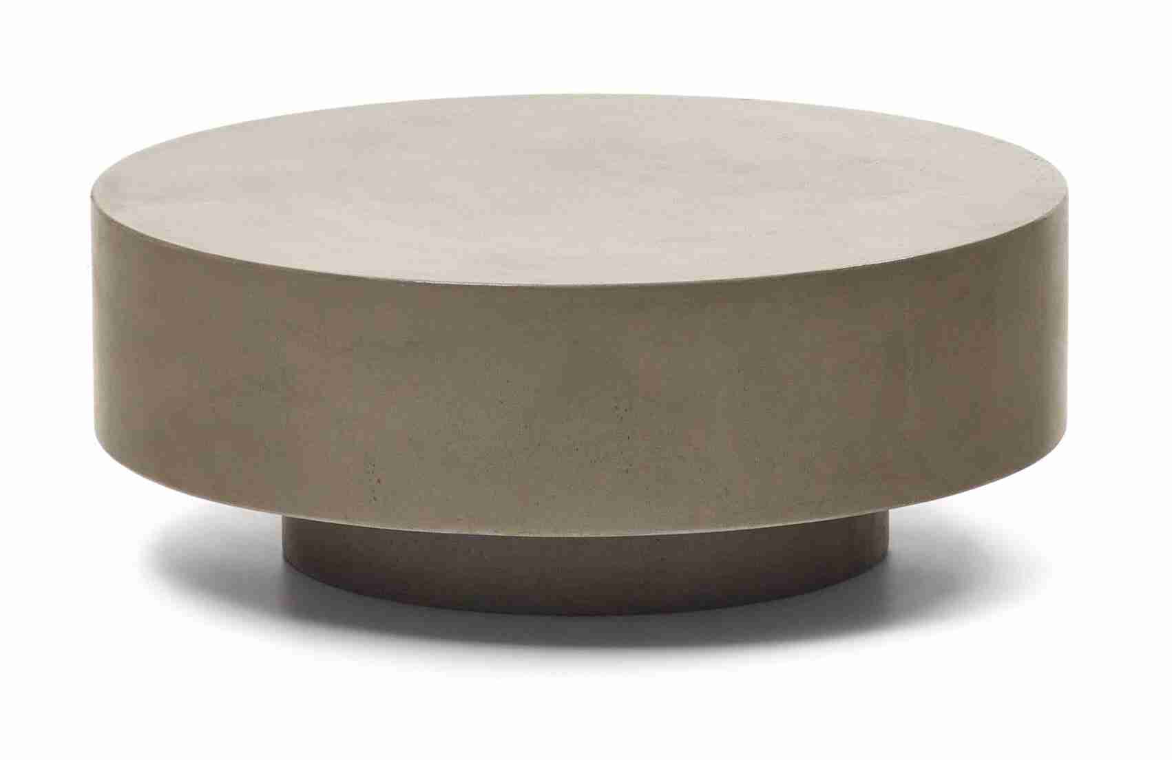 Kave Home Ronde Salontafel Garbet Cement, √ò80cm - Grijs