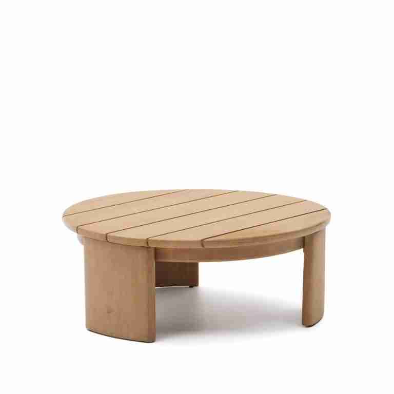Kave Home Ronde Salontafel Xoriguer Eucalyptushout, 90cm - Naturel