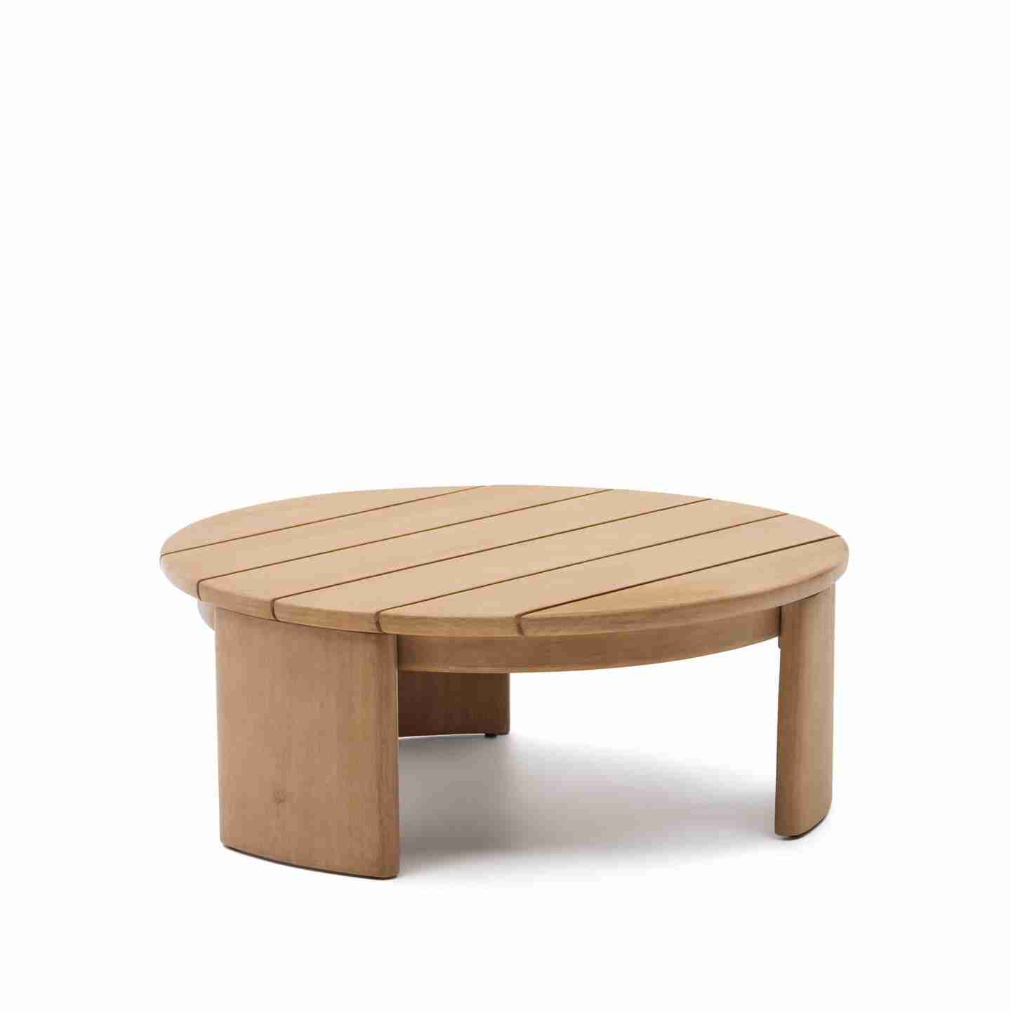 Kave Home Ronde Salontafel Xoriguer Eucalyptushout, 90cm - Naturel