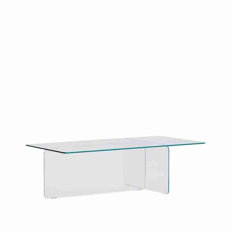 Kave Home Salontafel Zaren Glas, 120 x 60cm - Transparant