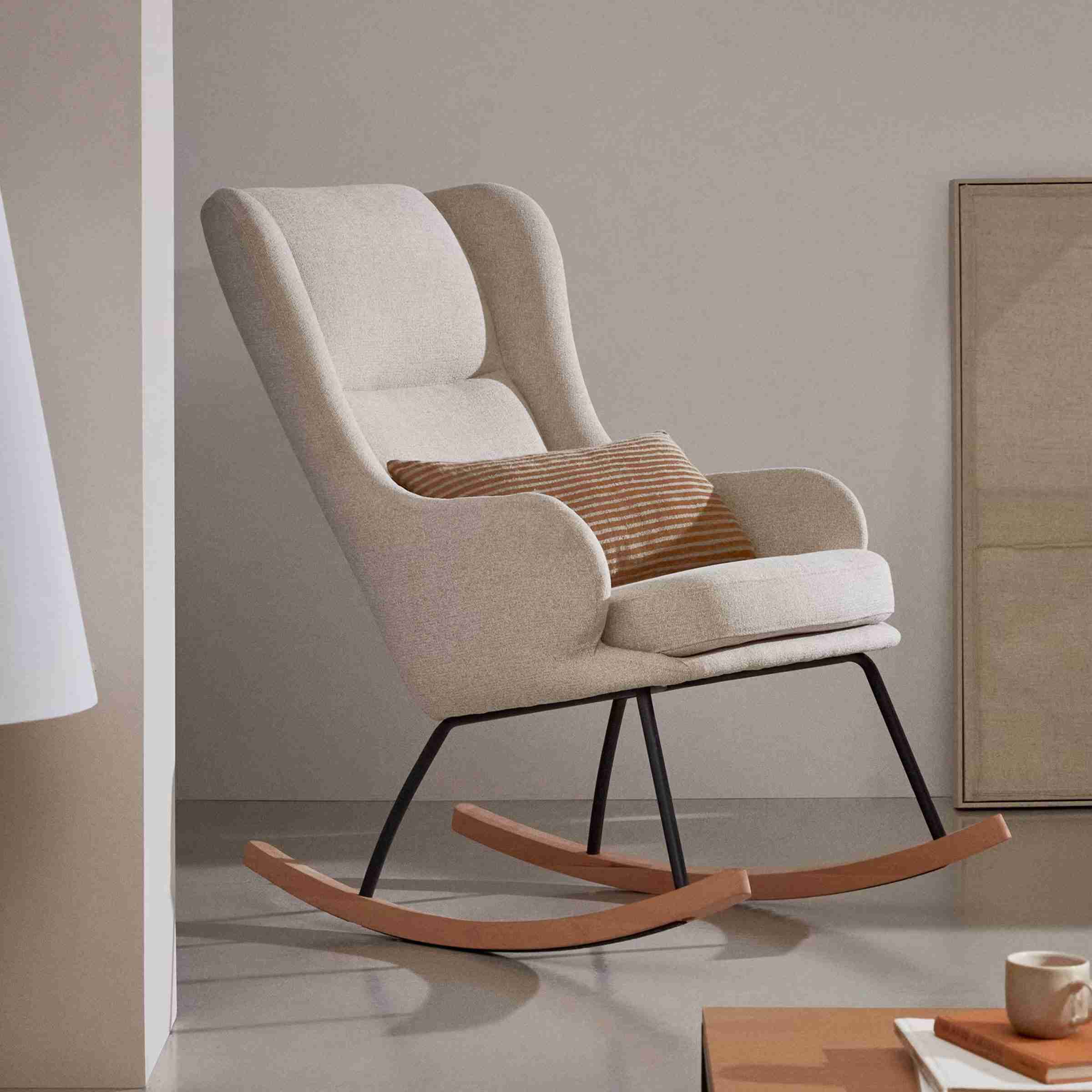 Kave Home Schommelstoel Maustin Chenille - Beige