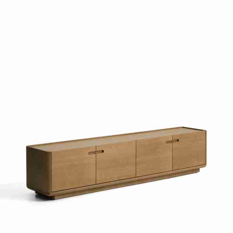 Kave Home TV-meubel Arelida Eiken, 200cm - Bruin