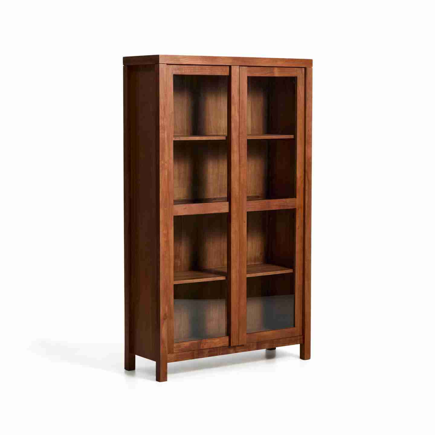 Kave Home Vitrinekast Norani Acaciahout, 185 x 110cm - Bruin
