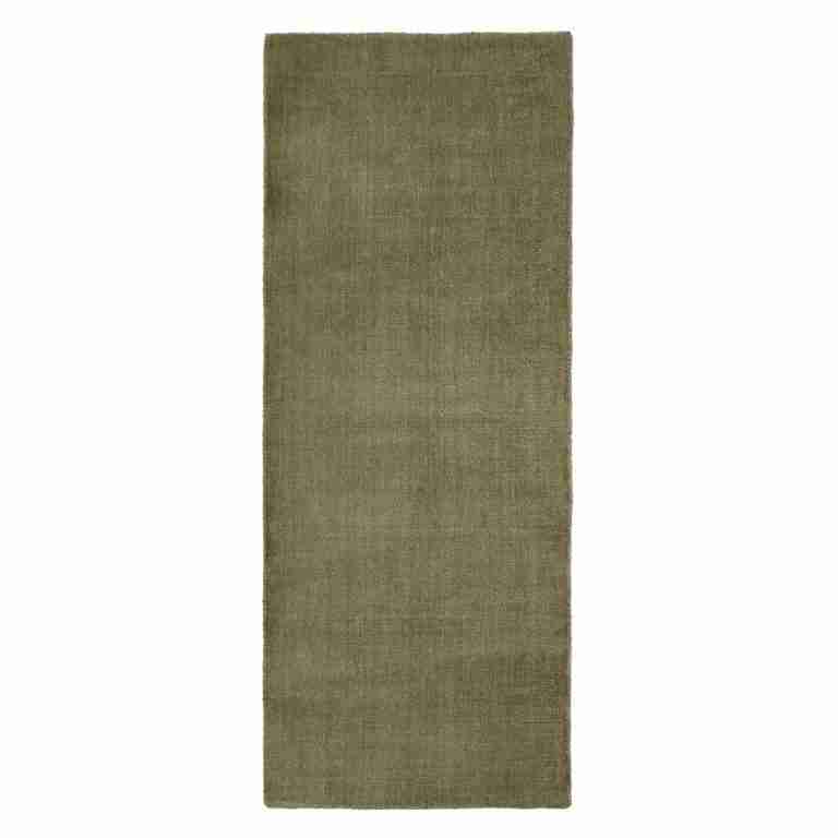Kave Home Vloerkleed Empuries 80 x 200cm - Donkergroen