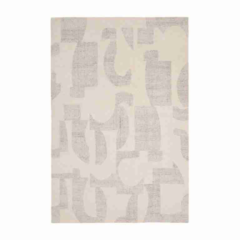 Kave Home Vloerkleed Norela Wolmix, 200 x 300cm - Lichtgrijs