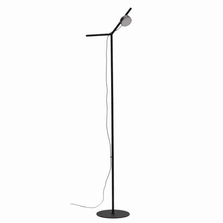Kave Home Vloerlamp Orey Met verplaatsbare spot - Zwart