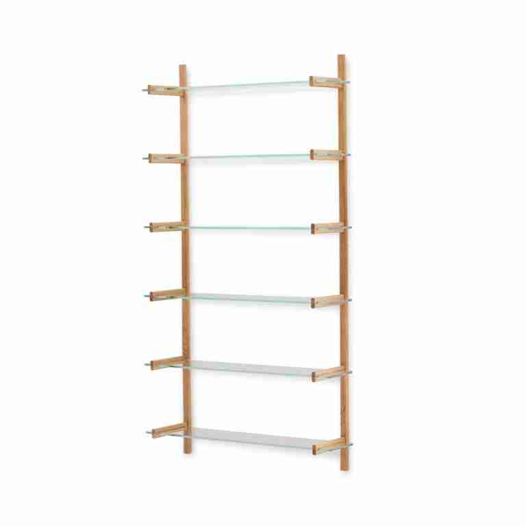 Kave Home Wandrek Sitra Eikenhout en glas, 202 x 110cm - Naturel