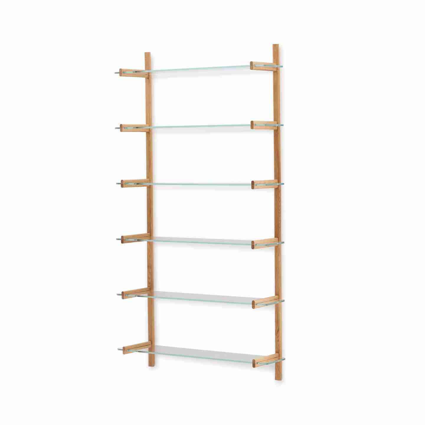 Kave Home Wandrek Sitra Eikenhout en glas, 202 x 110cm - Naturel
