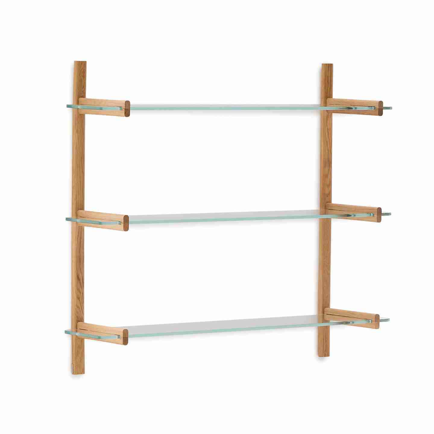 Kave Home Wandrek Sitra Eikenhout en glas, 98 x 110cm - Naturel