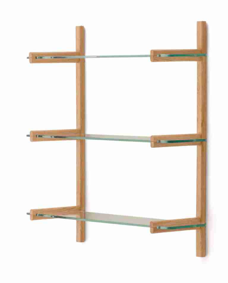 Kave Home Wandrek Sitra Eikenhout en glas, 98 x 90cm - Bruin